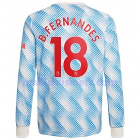 Maillot de Foot Manchester United Bruno Fernandes 18 Extérieur 2021-22 Manches Longues
